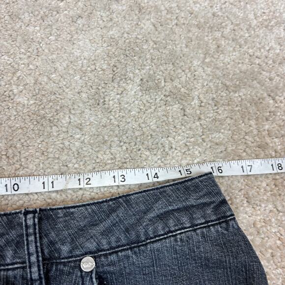 Duchess Y2K Side Ruched Denim Raw Hem Mini Skirt Women's 9 - Picture 5 of 7